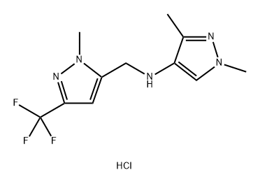 1,3-dimethyl-N-{[1-methyl-3-(trifluoromethyl)-1H-pyrazol-5-yl]methyl}-1H-pyrazol-4-amine Structure