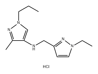 N-[(1-ethyl-1H-pyrazol-3-yl)methyl]-3-methyl-1-propyl-1H-pyrazol-4-amine Structure