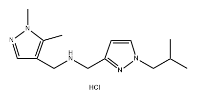 1-(1,5-dimethyl-1H-pyrazol-4-yl)-N-[(1-isobutyl-1H-pyrazol-3-yl)methyl]methanamine Structure