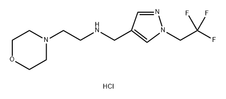 2-morpholin-4-yl-N-{[1-(2,2,2-trifluoroethyl)-1H-pyrazol-4-yl]methyl}ethanamine Structure