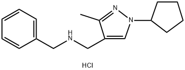 benzyl[(1-cyclopentyl-3-methyl-1H-pyrazol-4-yl)methyl]amine Structure