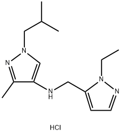 N-[(1-ethyl-1H-pyrazol-5-yl)methyl]-1-isobutyl-3-methyl-1H-pyrazol-4-amine Structure