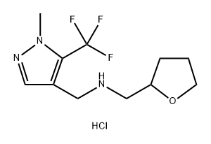 1-[1-methyl-5-(trifluoromethyl)-1H-pyrazol-4-yl]-N-(tetrahydrofuran-2-ylmethyl)methanamine Structure