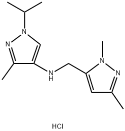 N-[(1,3-dimethyl-1H-pyrazol-5-yl)methyl]-1-isopropyl-3-methyl-1H-pyrazol-4-amine Structure