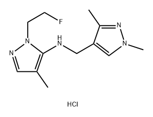 N-[(1,3-dimethyl-1H-pyrazol-4-yl)methyl]-1-(2-fluoroethyl)-4-methyl-1H-pyrazol-5-amine Structure