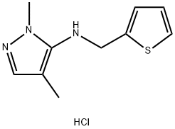 1,4-dimethyl-N-(2-thienylmethyl)-1H-pyrazol-5-amine Structure