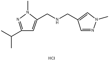 1-(3-isopropyl-1-methyl-1H-pyrazol-5-yl)-N-[(1-methyl-1H-pyrazol-4-yl)methyl]methanamine Structure