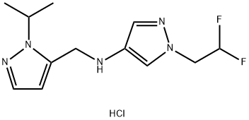 1-(2,2-difluoroethyl)-N-[(1-isopropyl-1H-pyrazol-5-yl)methyl]-1H-pyrazol-4-amine Structure