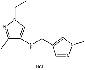 1-ethyl-3-methyl-N-[(1-methyl-1H-pyrazol-4-yl)methyl]-1H-pyrazol-4-amine Structure