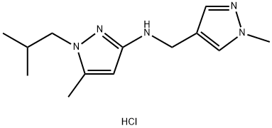 1-isobutyl-5-methyl-N-[(1-methyl-1H-pyrazol-4-yl)methyl]-1H-pyrazol-3-amine Structure