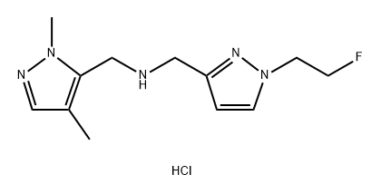 1-(1,4-dimethyl-1H-pyrazol-5-yl)-N-{[1-(2-fluoroethyl)-1H-pyrazol-3-yl]methyl}methanamine Structure