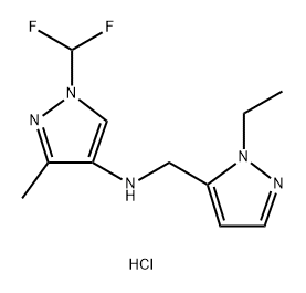 1-(difluoromethyl)-N-[(1-ethyl-1H-pyrazol-5-yl)methyl]-3-methyl-1H-pyrazol-4-amine Structure