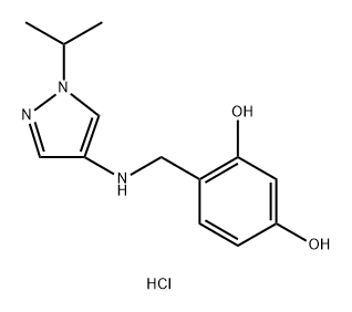 4-{[(1-isopropyl-1H-pyrazol-4-yl)amino]methyl}benzene-1,3-diol Structure