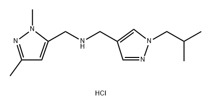 1-(1,3-dimethyl-1H-pyrazol-5-yl)-N-[(1-isobutyl-1H-pyrazol-4-yl)methyl]methanamine Structure