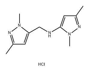 N-[(1,3-dimethyl-1H-pyrazol-5-yl)methyl]-1,3-dimethyl-1H-pyrazol-5-amine 구조식 이미지