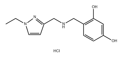 4-({[(1-ethyl-1H-pyrazol-3-yl)methyl]amino}methyl)benzene-1,3-diol Structure