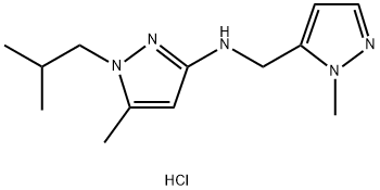 1-isobutyl-5-methyl-N-[(1-methyl-1H-pyrazol-5-yl)methyl]-1H-pyrazol-3-amine 구조식 이미지