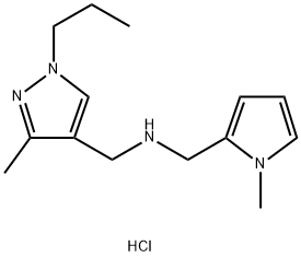 1-(3-methyl-1-propyl-1H-pyrazol-4-yl)-N-[(1-methyl-1H-pyrrol-2-yl)methyl]methanamine Structure