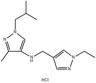 N-[(1-ethyl-1H-pyrazol-4-yl)methyl]-1-isobutyl-3-methyl-1H-pyrazol-4-amine Structure