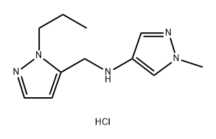 1-methyl-N-[(1-propyl-1H-pyrazol-5-yl)methyl]-1H-pyrazol-4-amine Structure