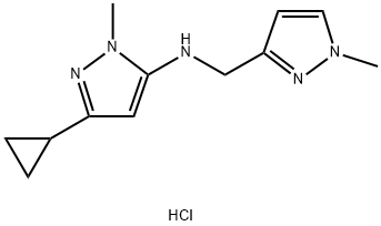 3-cyclopropyl-1-methyl-N-[(1-methyl-1H-pyrazol-3-yl)methyl]-1H-pyrazol-5-amine Structure