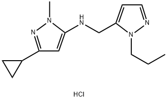 3-cyclopropyl-1-methyl-N-[(1-propyl-1H-pyrazol-5-yl)methyl]-1H-pyrazol-5-amine Structure