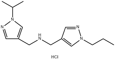 1-(1-isopropyl-1H-pyrazol-4-yl)-N-[(1-propyl-1H-pyrazol-4-yl)methyl]methanamine Structure