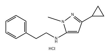 3-cyclopropyl-1-methyl-N-(2-phenylethyl)-1H-pyrazol-5-amine Structure