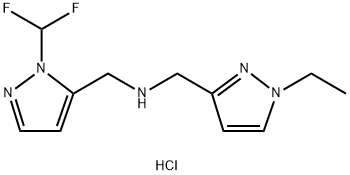 1-[1-(difluoromethyl)-1H-pyrazol-5-yl]-N-[(1-ethyl-1H-pyrazol-3-yl)methyl]methanamine Structure