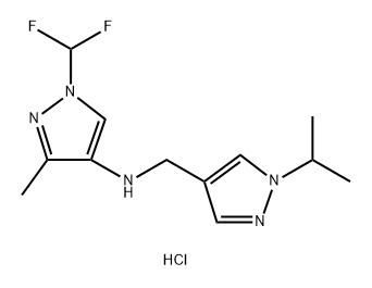 1-(difluoromethyl)-N-[(1-isopropyl-1H-pyrazol-4-yl)methyl]-3-methyl-1H-pyrazol-4-amine Structure