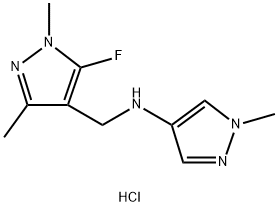 N-[(5-fluoro-1,3-dimethyl-1H-pyrazol-4-yl)methyl]-1-methyl-1H-pyrazol-4-amine Structure