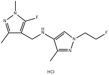 N-[(5-fluoro-1,3-dimethyl-1H-pyrazol-4-yl)methyl]-1-(2-fluoroethyl)-3-methyl-1H-pyrazol-4-amine Structure