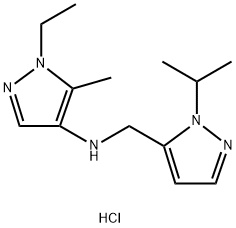 1-ethyl-N-[(1-isopropyl-1H-pyrazol-5-yl)methyl]-5-methyl-1H-pyrazol-4-amine Structure