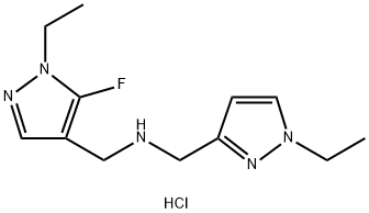 1-(1-ethyl-5-fluoro-1H-pyrazol-4-yl)-N-[(1-ethyl-1H-pyrazol-3-yl)methyl]methanamine Structure