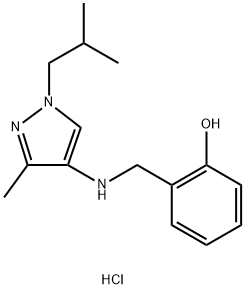 2-{[(1-isobutyl-3-methyl-1H-pyrazol-4-yl)amino]methyl}phenol Structure