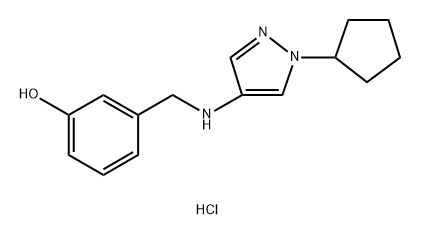 3-{[(1-cyclopentyl-1H-pyrazol-4-yl)amino]methyl}phenol Structure