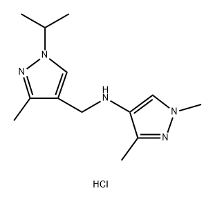 N-[(1-isopropyl-3-methyl-1H-pyrazol-4-yl)methyl]-1,3-dimethyl-1H-pyrazol-4-amine Structure