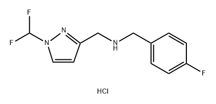 1-[1-(difluoromethyl)-1H-pyrazol-3-yl]-N-(4-fluorobenzyl)methanamine Structure