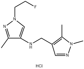 N-[(1,5-dimethyl-1H-pyrazol-4-yl)methyl]-1-(2-fluoroethyl)-3-methyl-1H-pyrazol-4-amine Structure