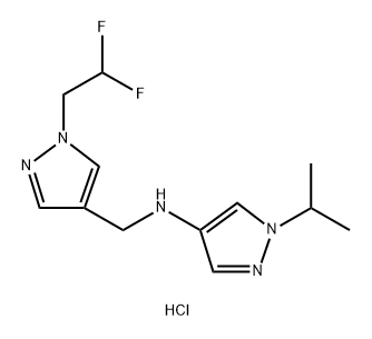 N-{[1-(2,2-difluoroethyl)-1H-pyrazol-4-yl]methyl}-1-isopropyl-1H-pyrazol-4-amine Structure