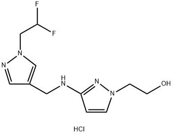 2-[3-({[1-(2,2-difluoroethyl)-1H-pyrazol-4-yl]methyl}amino)-1H-pyrazol-1-yl]ethanol Structure