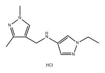 N-[(1,3-dimethyl-1H-pyrazol-4-yl)methyl]-1-ethyl-1H-pyrazol-4-amine Structure