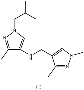 N-[(1,3-dimethyl-1H-pyrazol-4-yl)methyl]-1-isobutyl-3-methyl-1H-pyrazol-4-amine Structure