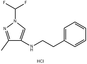 1-(difluoromethyl)-3-methyl-N-(2-phenylethyl)-1H-pyrazol-4-amine Structure