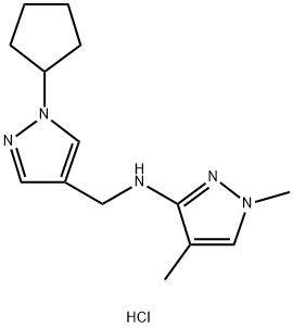 N-[(1-cyclopentyl-1H-pyrazol-4-yl)methyl]-1,4-dimethyl-1H-pyrazol-3-amine Structure