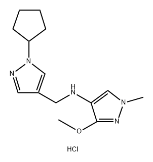 N-[(1-cyclopentyl-1H-pyrazol-4-yl)methyl]-3-methoxy-1-methyl-1H-pyrazol-4-amine Structure