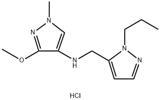 3-methoxy-1-methyl-N-[(1-propyl-1H-pyrazol-5-yl)methyl]-1H-pyrazol-4-amine Structure