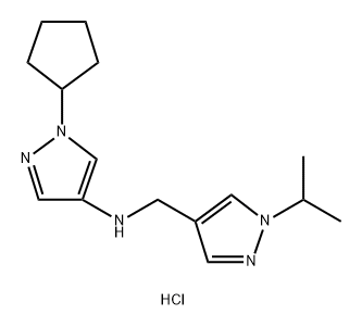 1-cyclopentyl-N-[(1-isopropyl-1H-pyrazol-4-yl)methyl]-1H-pyrazol-4-amine Structure