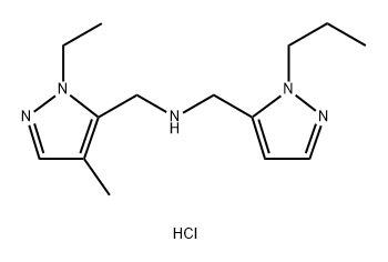 1-(1-ethyl-4-methyl-1H-pyrazol-5-yl)-N-[(1-propyl-1H-pyrazol-5-yl)methyl]methanamine Structure