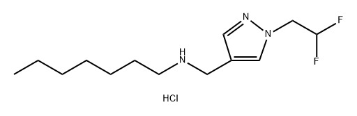 {[1-(2,2-difluoroethyl)-1H-pyrazol-4-yl]methyl}heptylamine Structure